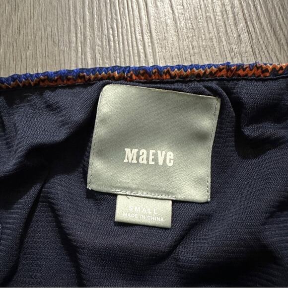 Anthropologie Maeve Urcos Handkerchief Geometric Print Strapless Dress Size S - Picture 6 of 10